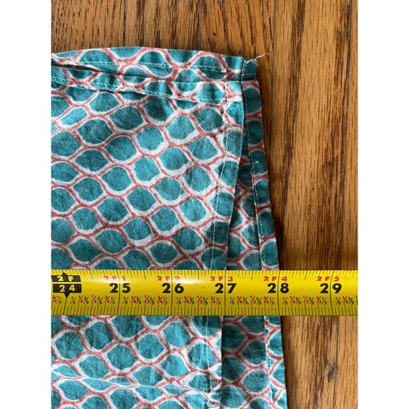 Roberta Roller Rabbit Blue & White Pattern Tunic Blouse Shirt Women’s Sz Medium - Picture 7 of 9